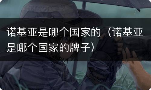 诺基亚是哪个国家的（诺基亚是哪个国家的牌子）