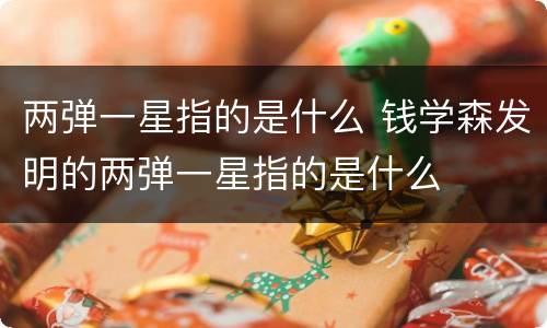 两弹一星指的是什么 钱学森发明的两弹一星指的是什么