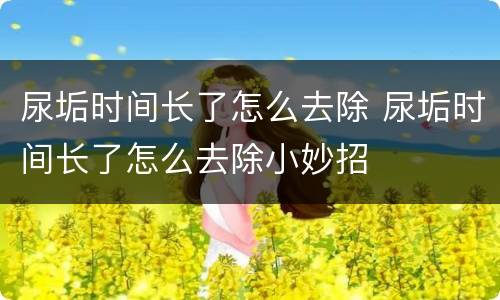 尿垢时间长了怎么去除 尿垢时间长了怎么去除小妙招