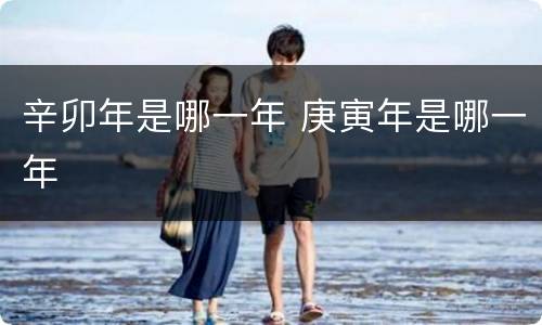 辛卯年是哪一年 庚寅年是哪一年