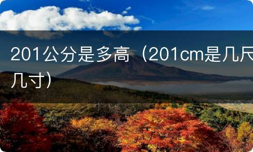 201公分是多高（201cm是几尺几寸）