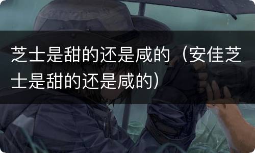 芝士是甜的还是咸的（安佳芝士是甜的还是咸的）