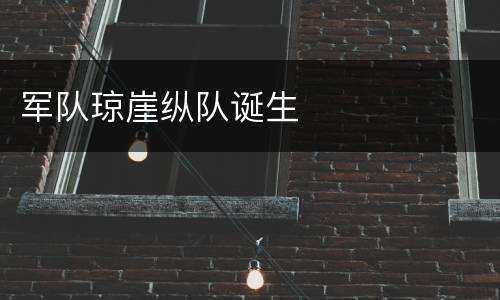 军队琼崖纵队诞生