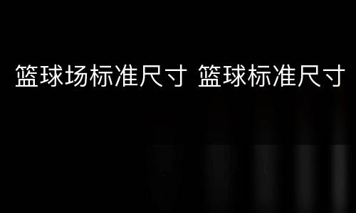 篮球场标准尺寸 篮球标准尺寸