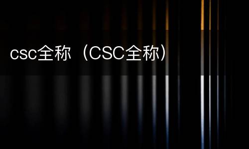 csc全称（CSC全称）