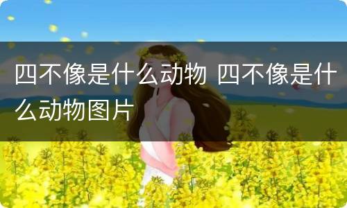 四不像是什么动物 四不像是什么动物图片
