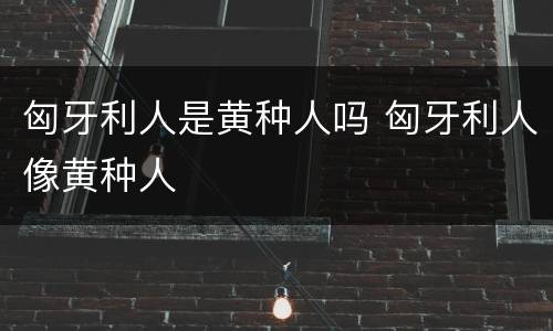 匈牙利人是黄种人吗 匈牙利人像黄种人