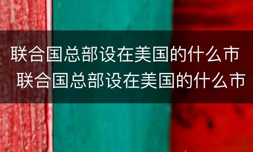 联合国总部设在美国的什么市 联合国总部设在美国的什么市场