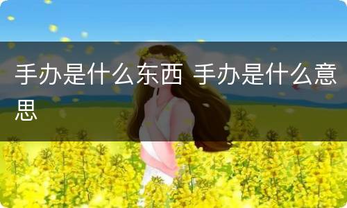 手办是什么东西 手办是什么意思