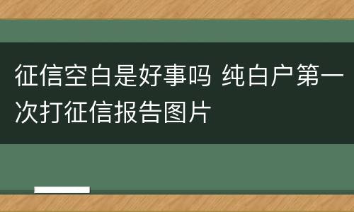 征信空白是好事吗 纯白户第一次打征信报告图片