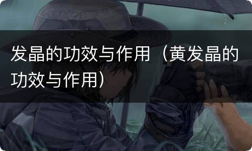 发晶的功效与作用（黄发晶的功效与作用）