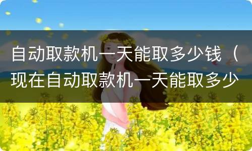 自动取款机一天能取多少钱（现在自动取款机一天能取多少钱）