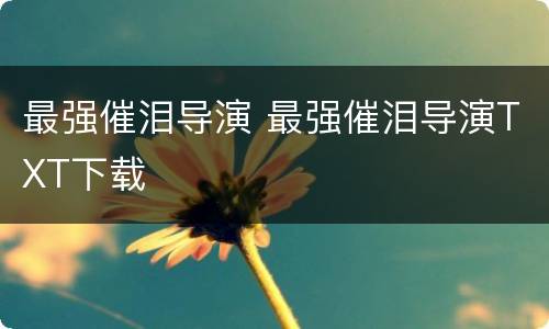 最强催泪导演 最强催泪导演TXT下载