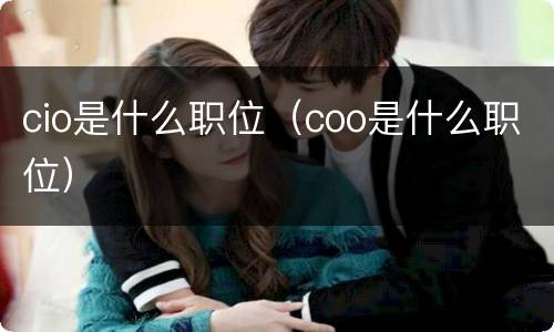 cio是什么职位（coo是什么职位）