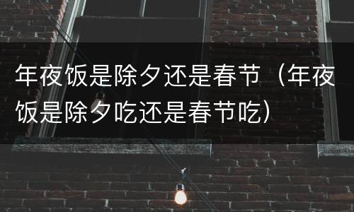 年夜饭是除夕还是春节（年夜饭是除夕吃还是春节吃）