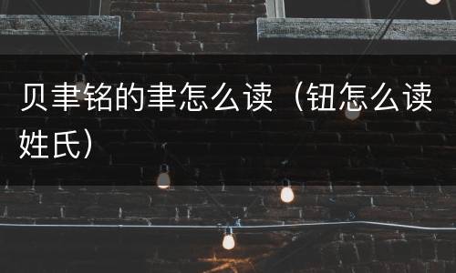 贝聿铭的聿怎么读（钮怎么读姓氏）