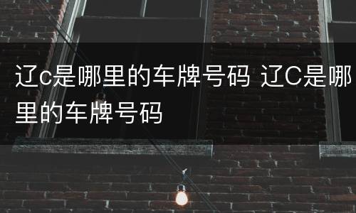 辽c是哪里的车牌号码 辽C是哪里的车牌号码