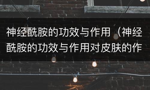 神经酰胺的功效与作用（神经酰胺的功效与作用对皮肤的作用）
