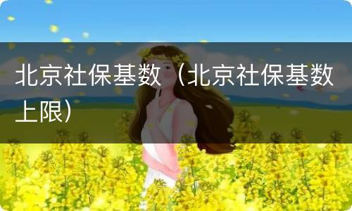 北京社保基数（北京社保基数上限）
