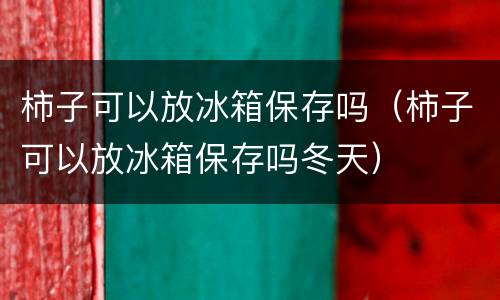 柿子可以放冰箱保存吗（柿子可以放冰箱保存吗冬天）