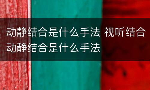 动静结合是什么手法 视听结合动静结合是什么手法