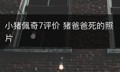 小猪佩奇7评价 猪爸爸死的照片