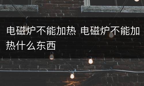 电磁炉不能加热 电磁炉不能加热什么东西