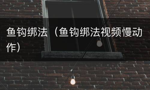 鱼钩绑法（鱼钩绑法视频慢动作）