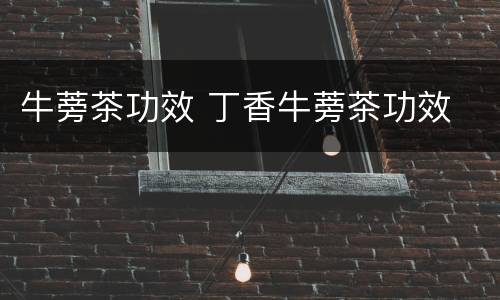 牛蒡茶功效 丁香牛蒡茶功效