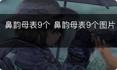 鼻韵母表9个 鼻韵母表9个图片