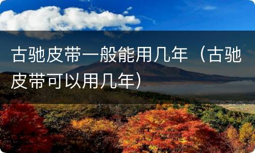 古驰皮带一般能用几年（古驰皮带可以用几年）