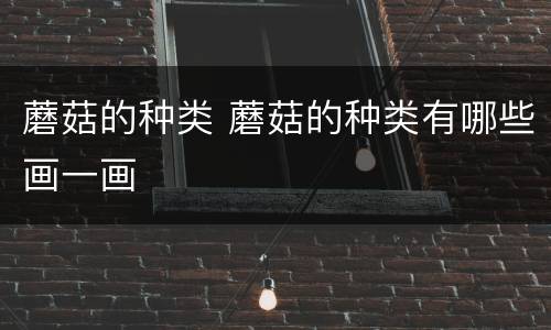 蘑菇的种类 蘑菇的种类有哪些画一画