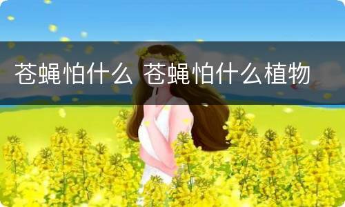 苍蝇怕什么 苍蝇怕什么植物