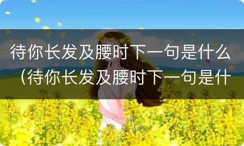 待你长发及腰时下一句是什么（待你长发及腰时下一句是什么,带你短发）