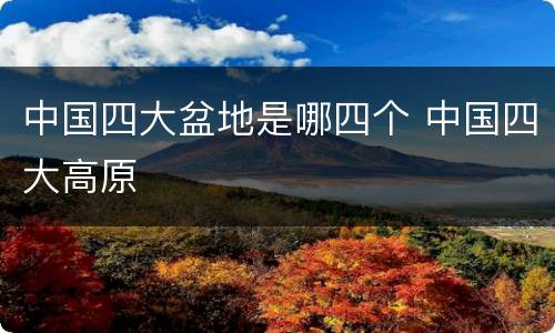 中国四大盆地是哪四个 中国四大高原
