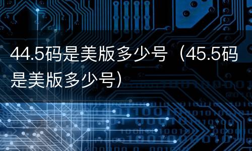 44.5码是美版多少号（45.5码是美版多少号）
