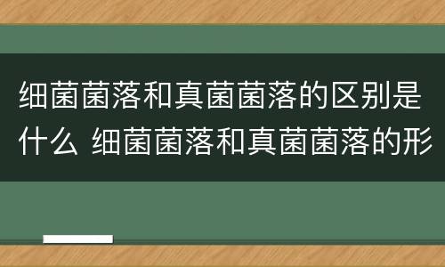 细菌菌落和真菌菌落的区别是什么 细菌菌落和真菌菌落的形态