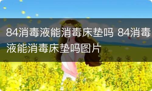 84消毒液能消毒床垫吗 84消毒液能消毒床垫吗图片