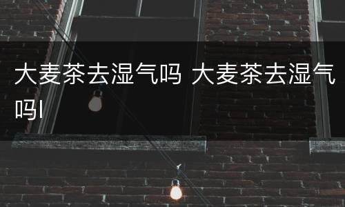 大麦茶去湿气吗 大麦茶去湿气吗l
