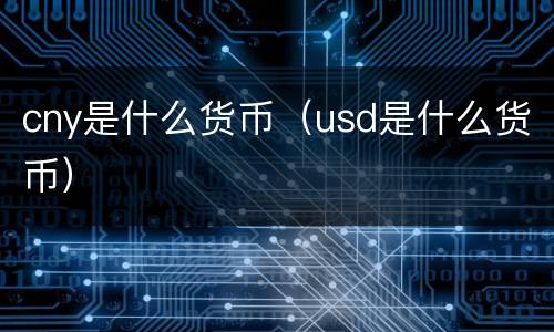 cny是什么货币（usd是什么货币）
