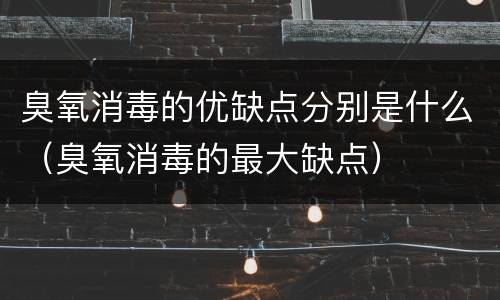 臭氧消毒的优缺点分别是什么（臭氧消毒的最大缺点）