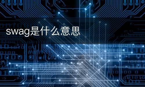 swag是什么意思