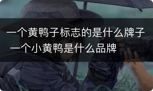 一个黄鸭子标志的是什么牌子 一个小黄鸭是什么品牌