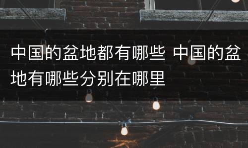 中国的盆地都有哪些 中国的盆地有哪些分别在哪里