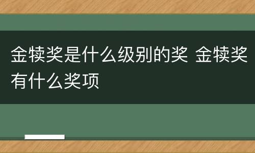 金犊奖是什么级别的奖 金犊奖有什么奖项