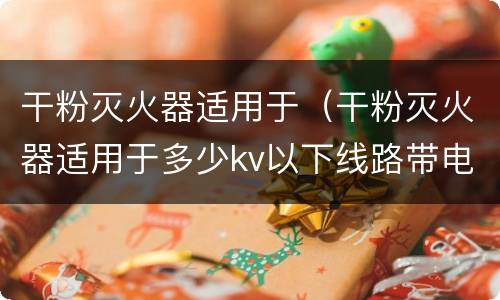 干粉灭火器适用于（干粉灭火器适用于多少kv以下线路带电灭火）
