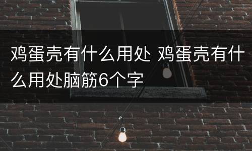 鸡蛋壳有什么用处 鸡蛋壳有什么用处脑筋6个字