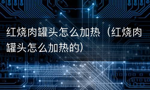 红烧肉罐头怎么加热（红烧肉罐头怎么加热的）