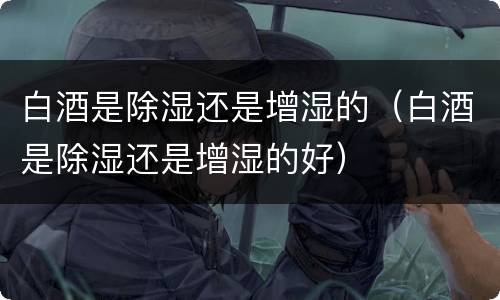 白酒是除湿还是增湿的（白酒是除湿还是增湿的好）