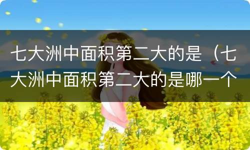 七大洲中面积第二大的是（七大洲中面积第二大的是哪一个州）